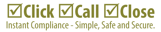 Click. Call. Close. Instance compliance - simple, safe and secure.
